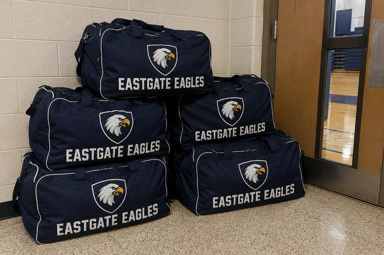 Customized hockey bags for high school and college programs