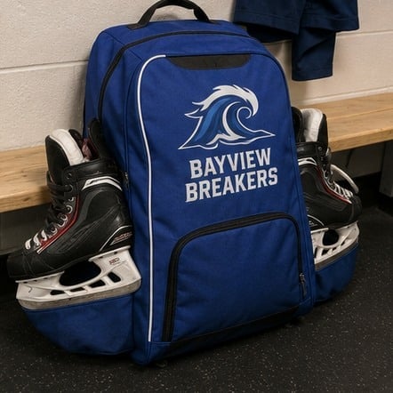 Hockey Backpack with custom branding