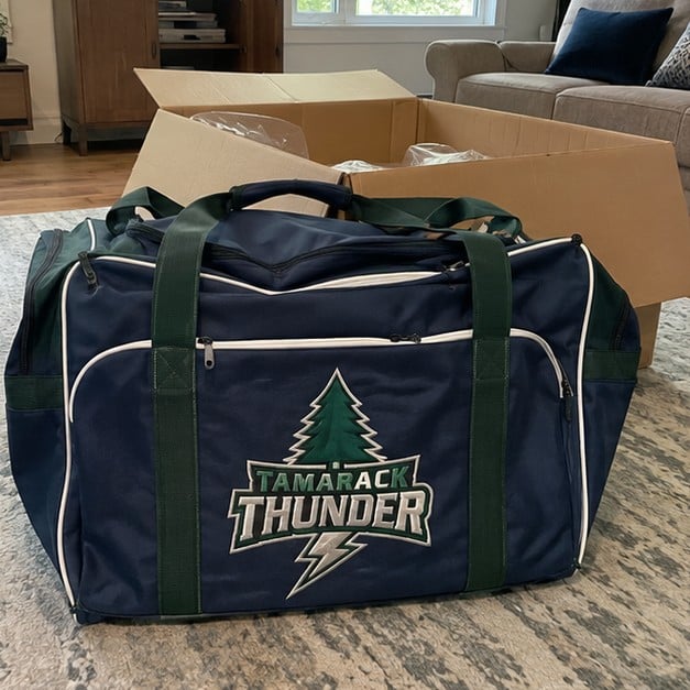 Hockey bags with logo — customer photo