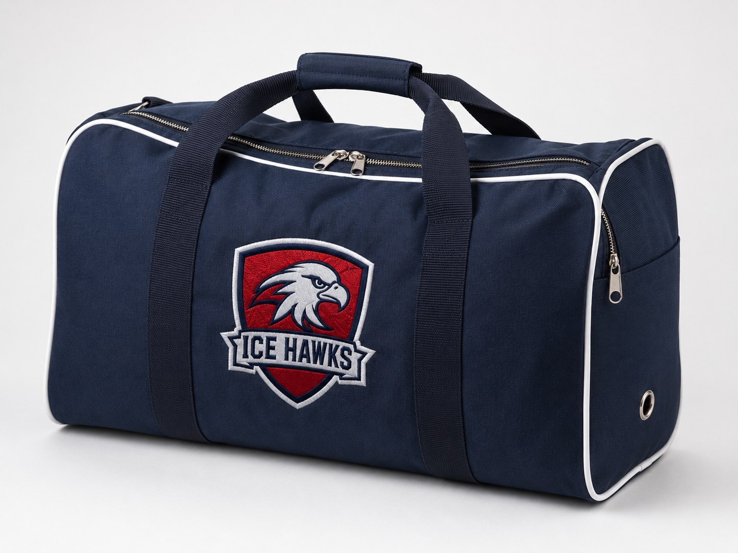 Custom embroidered carry hockey bag with shoulder strap for practice gear