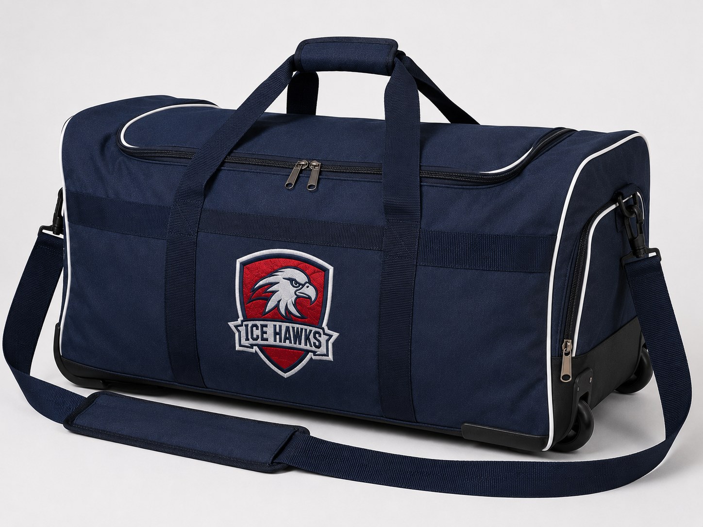 Custom embroidered player duffel bag for daily hockey practice