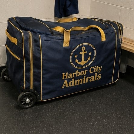 Wheeled Hockey Bag with custom branding
